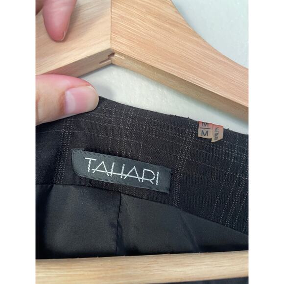 Tahari Y2K Pinstripe Plaid Vest Tank Waistcoat - Picture 5 of 6